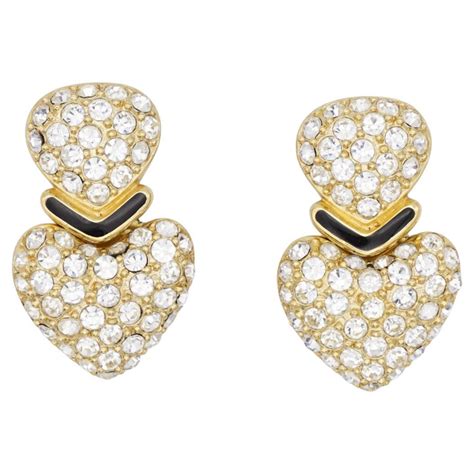 dior heart drop earrings|dior earrings for sale.